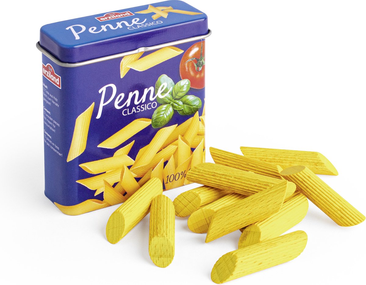   blikje met houten penne