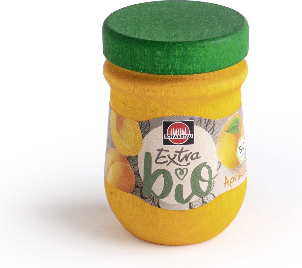   houten potje abrikozen jam