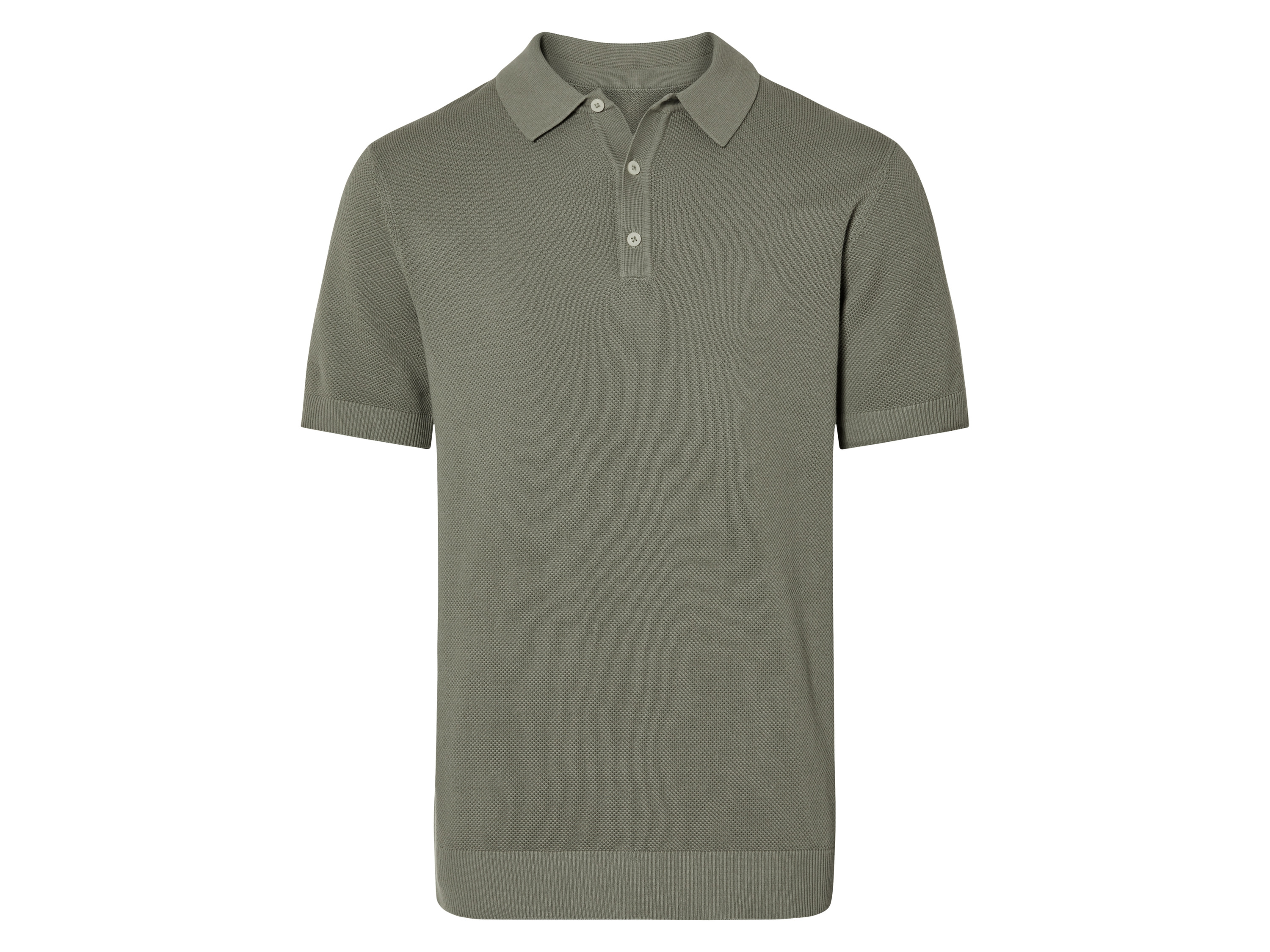 esmara Men Gebreid heren poloshirt (Kaki, XXL)