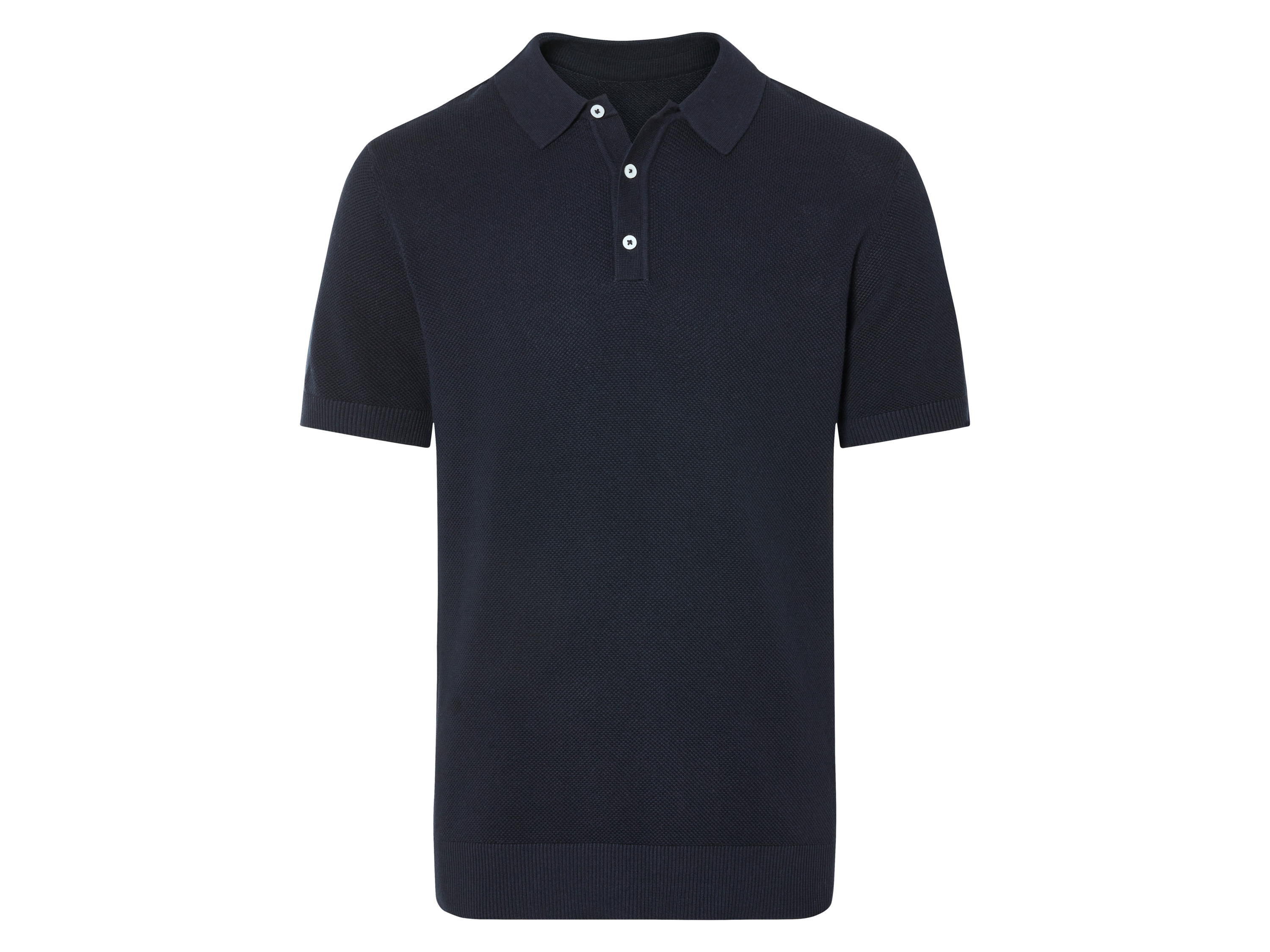 esmara Men Gebreid heren poloshirt (Marineblauw, M)