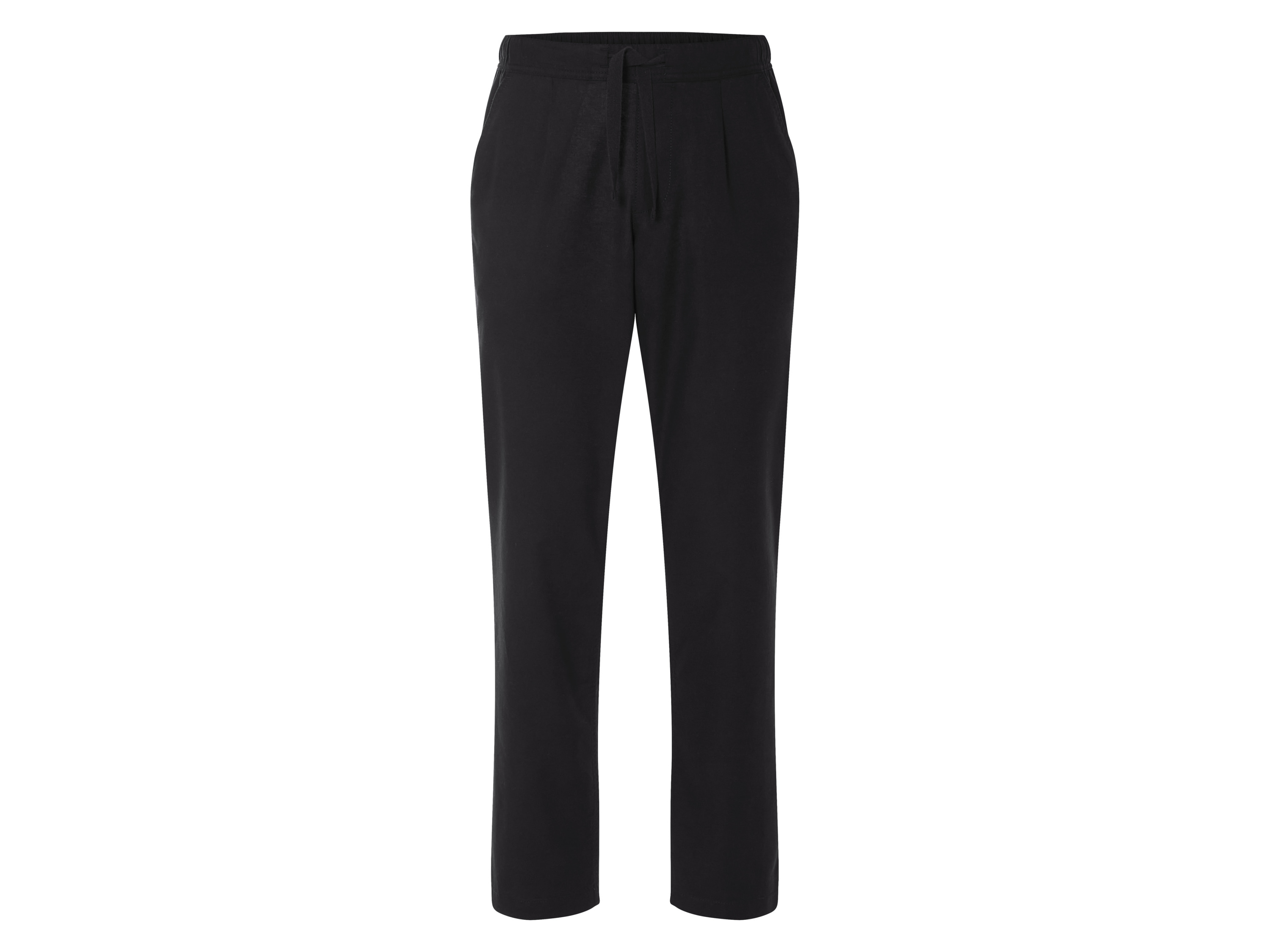 esmara Men Heren broek van linnenmix (Zwart, S)