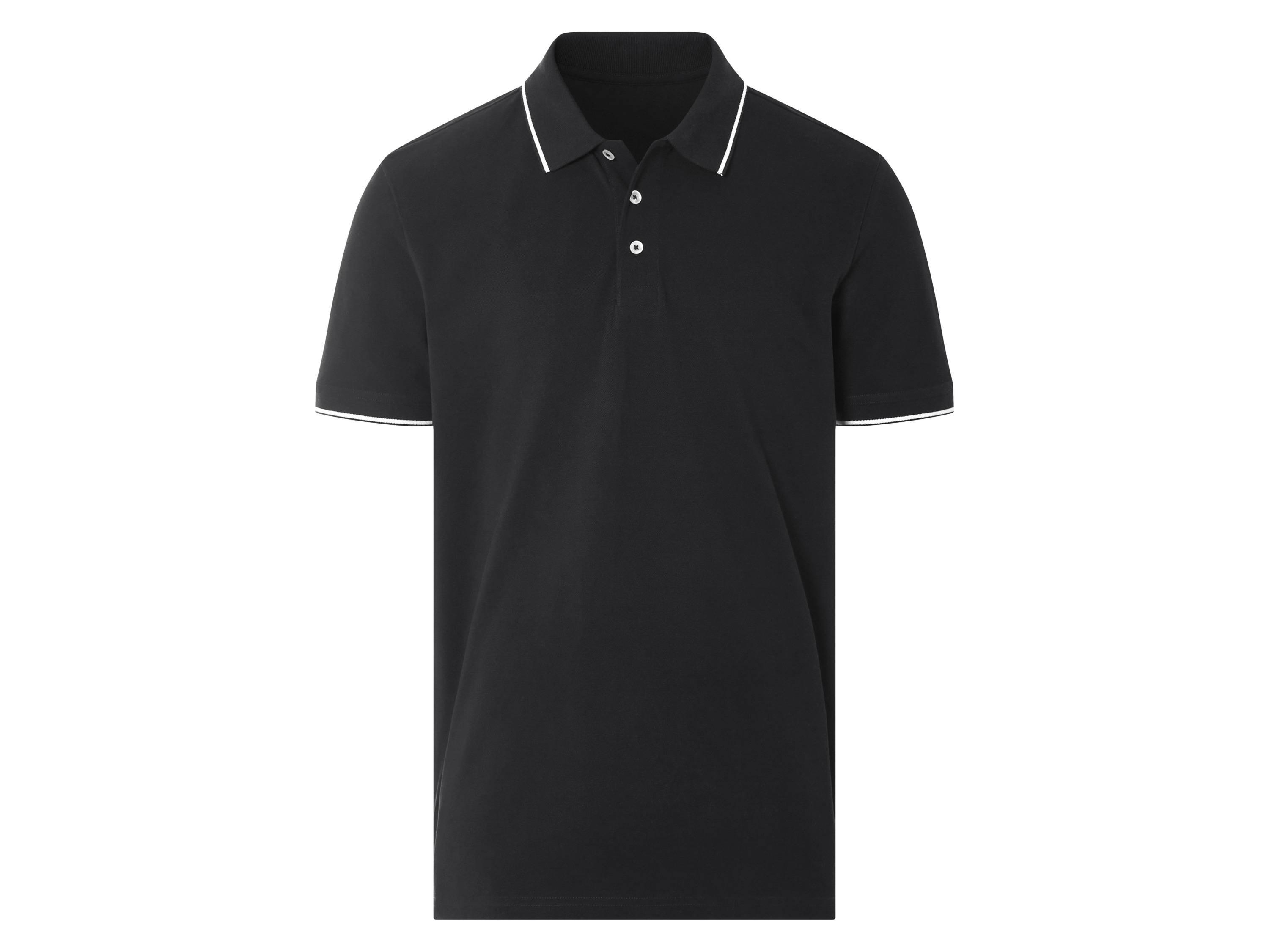 esmara Men Heren poloshirt (Zwart, S)