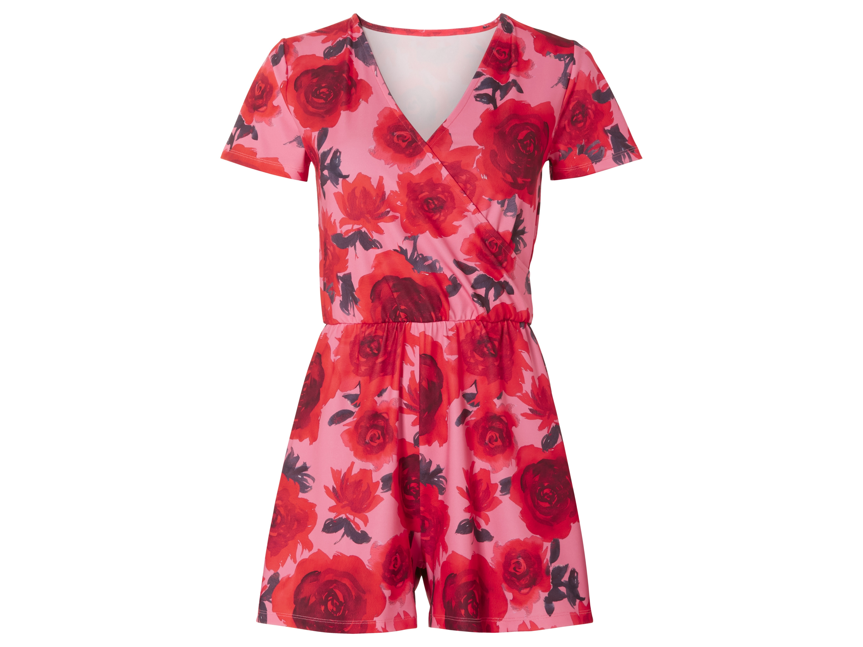 esmara Dames jumpsuit (S (36-38), Patroon roze/rood)