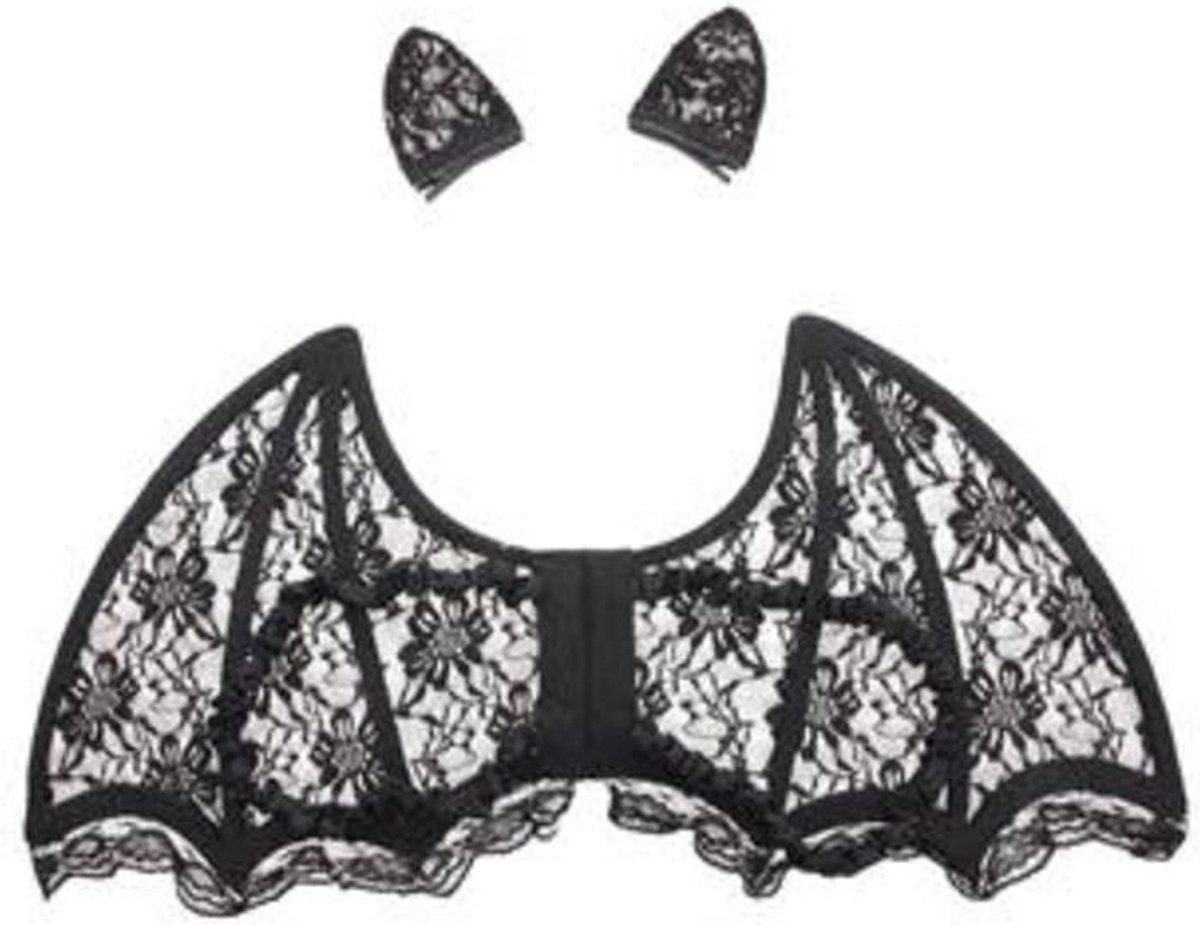 ESPA - Vleermuisvleugels en oren in zwart kant