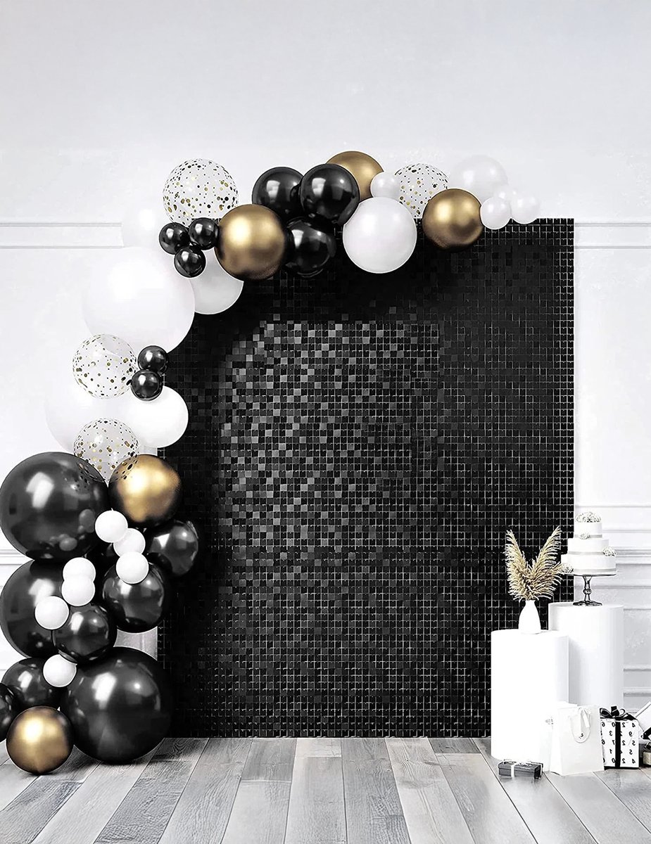 ESPA - Zwart glanzend achtergrondpaneel 30 x 30 cm