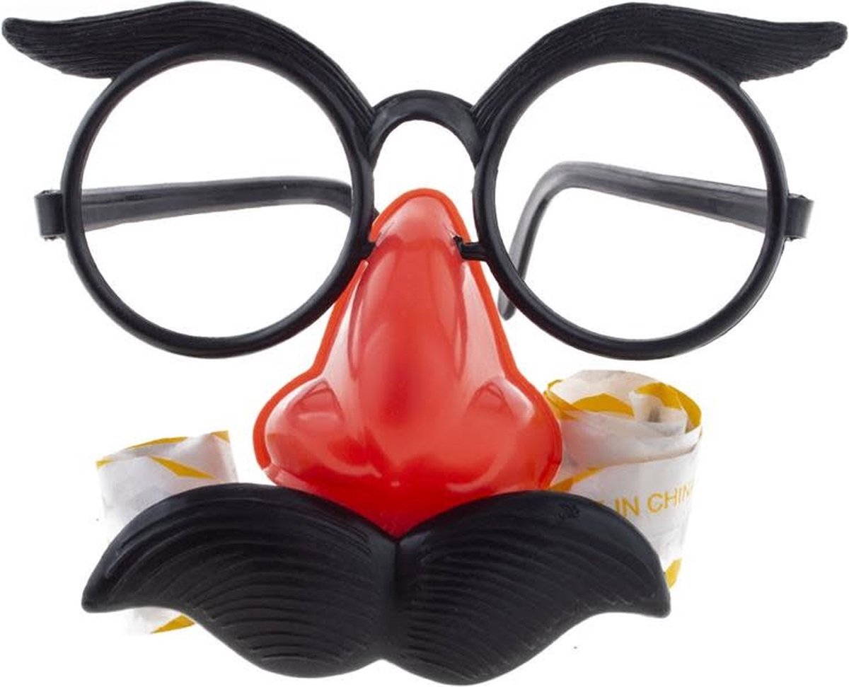 bril met neus en snor