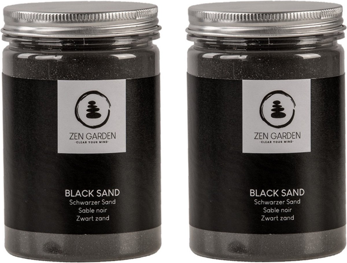 Esschert Design Zen tuin zand - zwart - 1000 gram - minituin