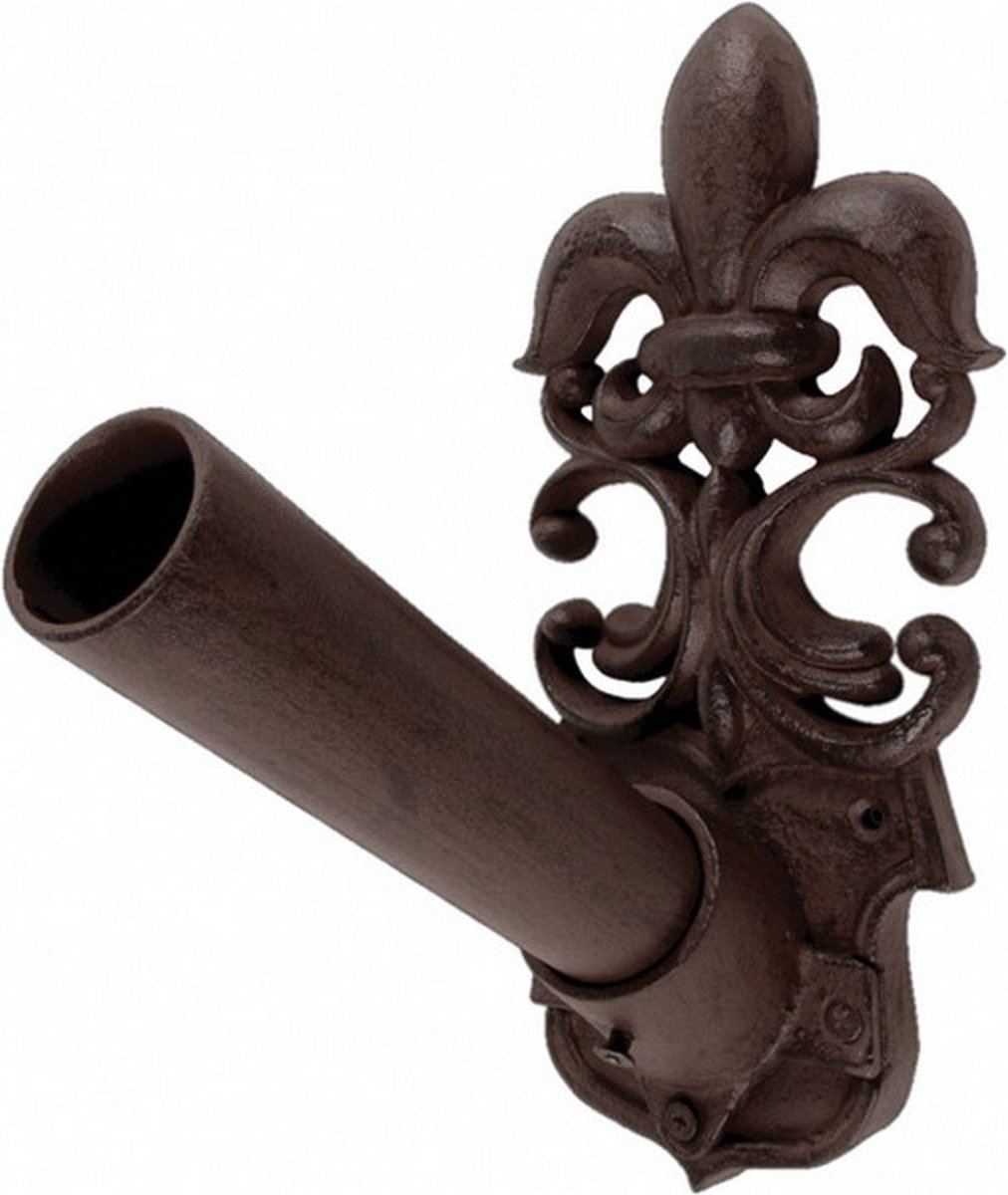 vlaggenstokhouder 27,2 cm gietijzer bruin