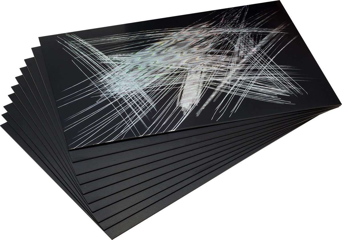 Essdee - Scraperboard - Hobby karton scratchboard - Holographic Foil - 229 x 152mm - 10 stuks