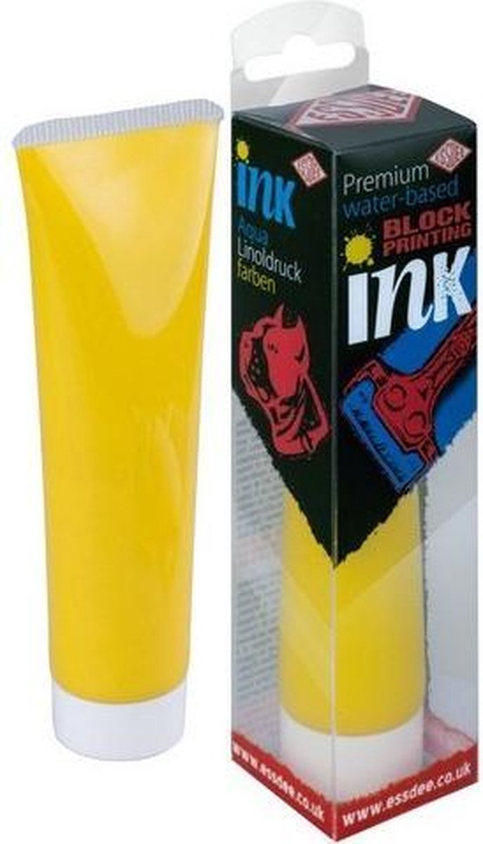 Essdee Block printing ink Premium Quality Brilliant geel 100ml