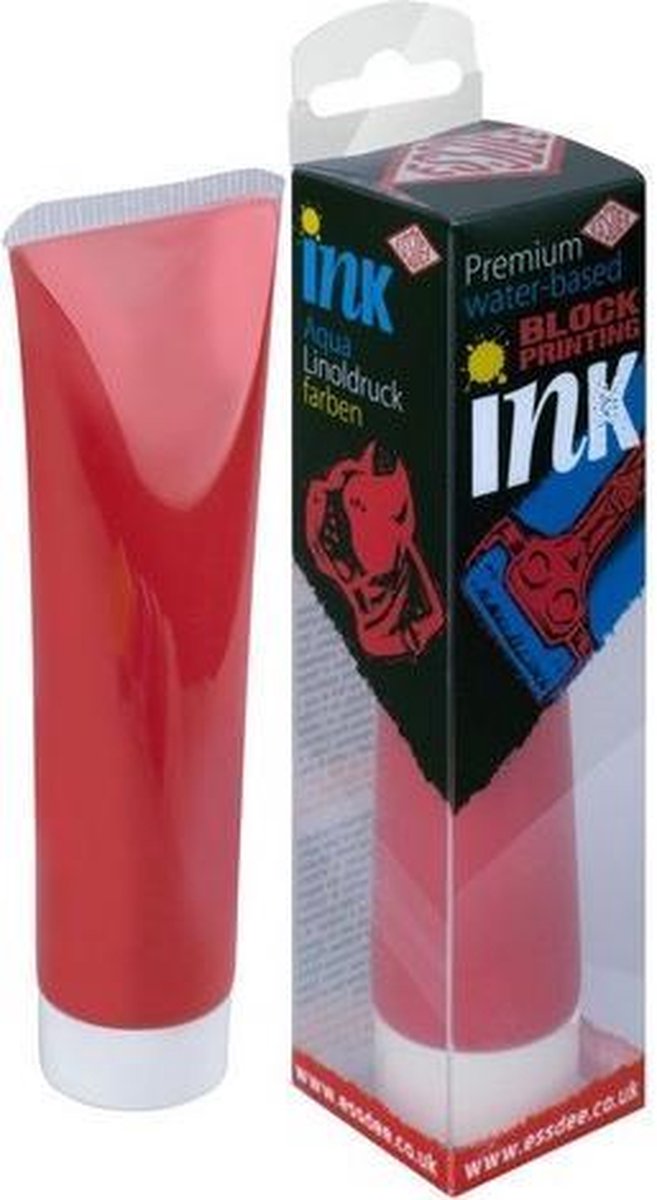 Essdee Block printing ink Premium Quality Brilliant rood 100ml