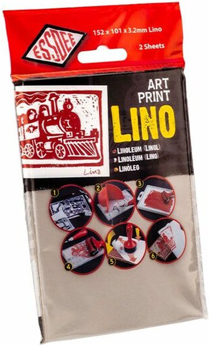Essdee Lino plaat 15 x 10 cm 2 stuks