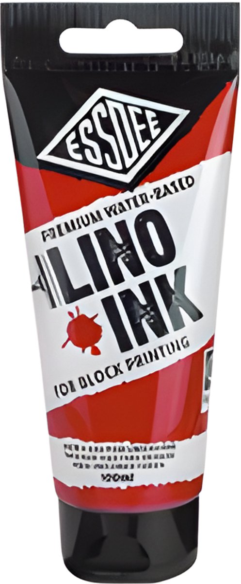 Essdee blokdruk inkt - Crimson 100 ml voor creatieve projecten.