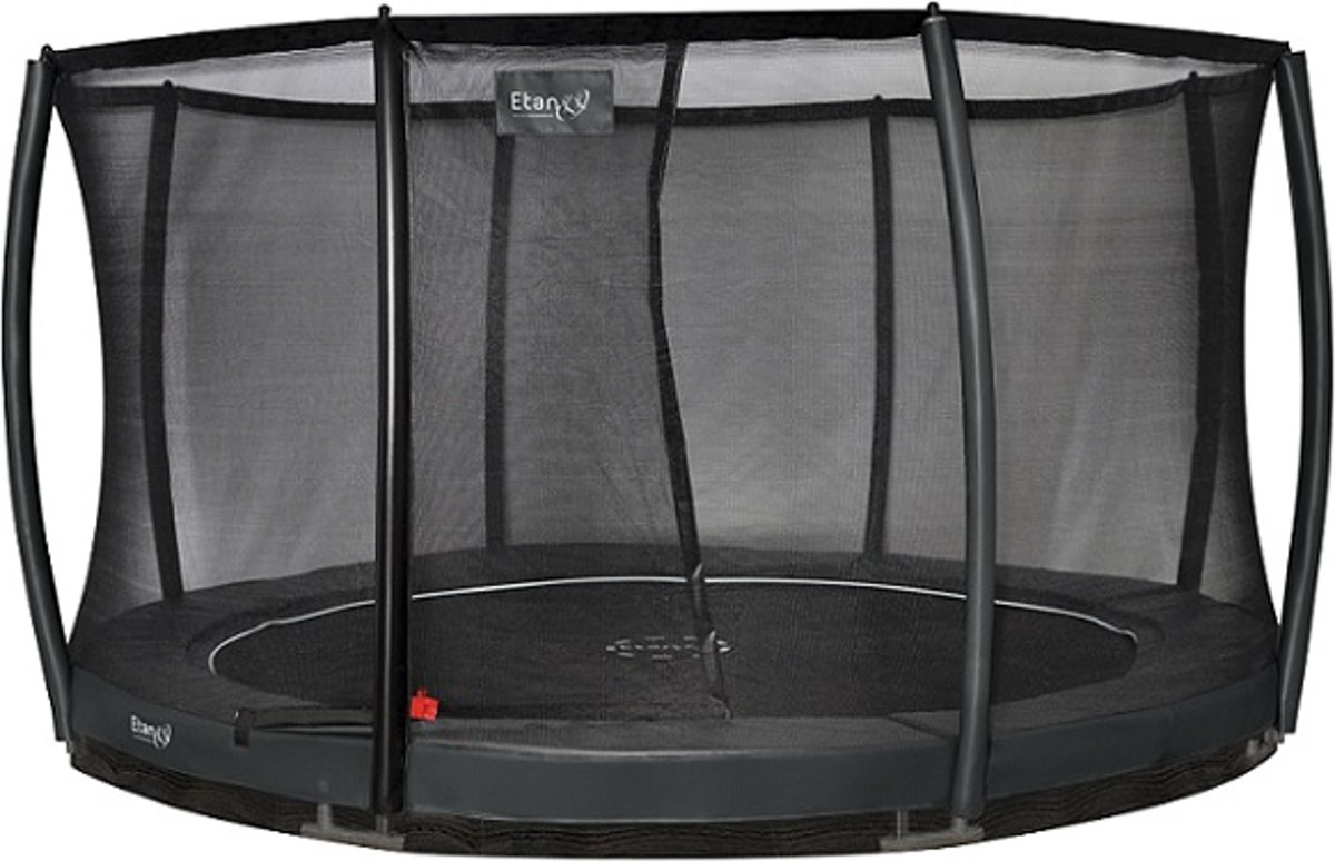 Etan Inground Premium Gold Combi Deluxe Trampoline set - Ø366 cm - Inclusief Deluxe Veiligheidsnet - Grijs - Rond