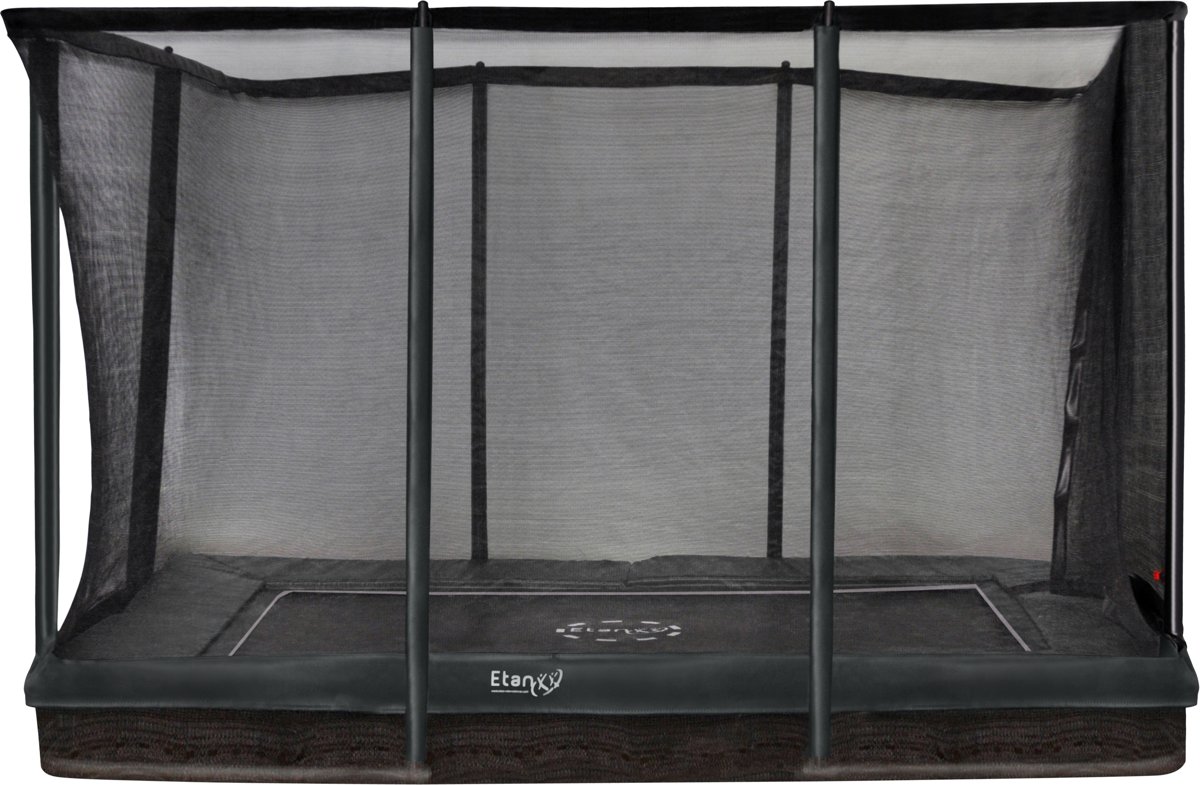 Etan Inground Premium Gold Combi Trampoline set - 281 x 201 cm - Inclusief Veiligheidsnet - Groen - Rechthoekig