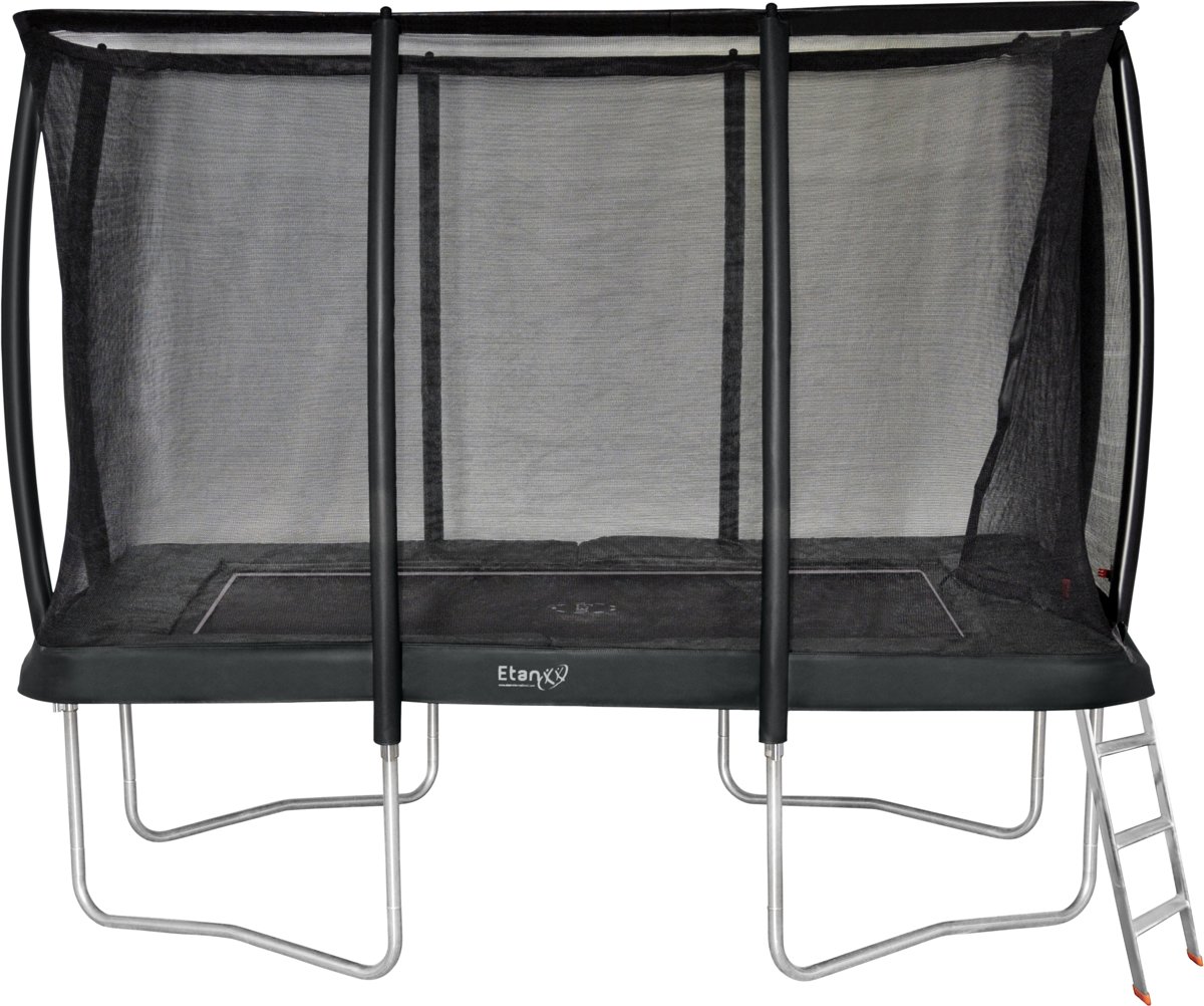 Etan Premium Gold Combi Deluxe Trampoline set - 281 x 201 cm - Inclusief Deluxe Veiligheidsnet - Grijs - Rechthoekig