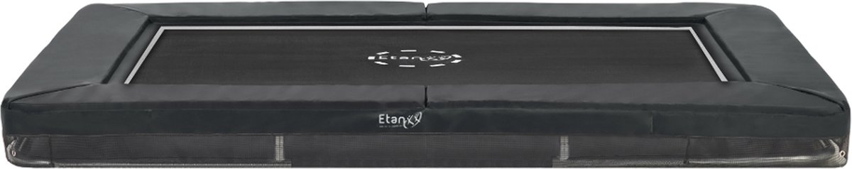 Etan® Premium Trampoline Inground - 281 x 201 cm - Grijs - Rond - UV-bestendig Randkussen - Max. Gebruikersgewicht 150 kg