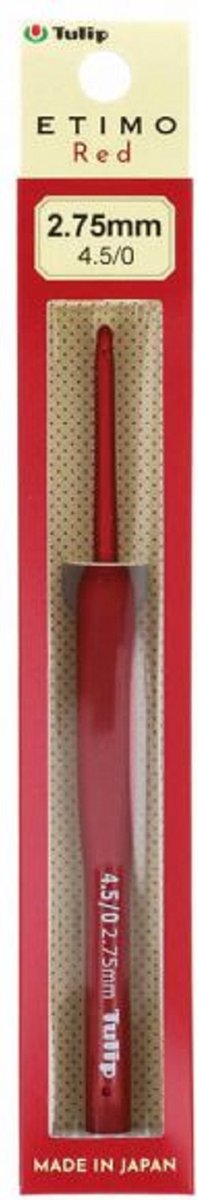 TULIP ETIMO RED HAAKNAALDEN SOFTGRIP 2.75MM