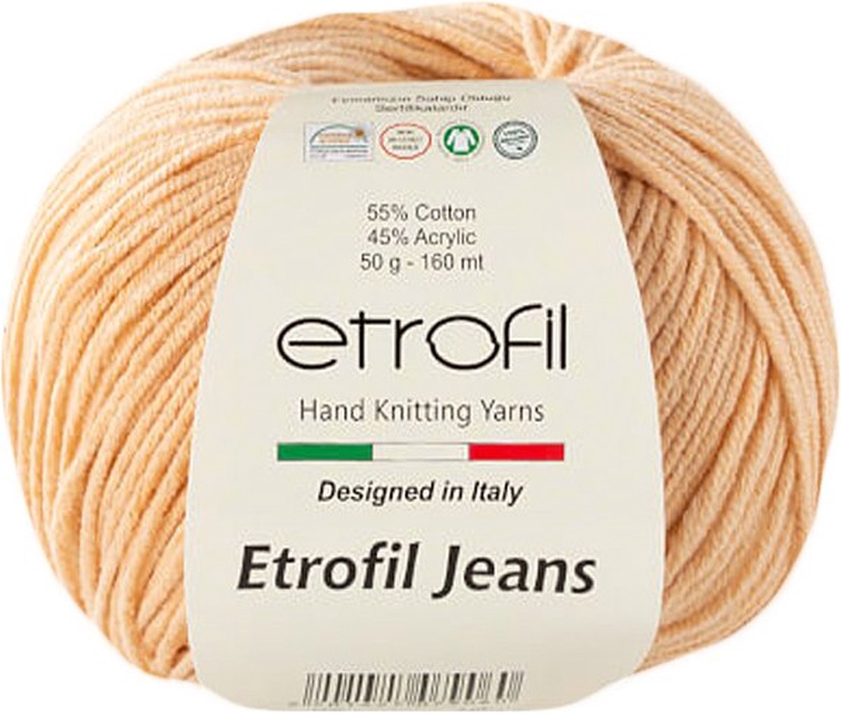 ETROFİL-Haak Garen-Brei Garen-55% Katoen 45% Acryl-Salmon