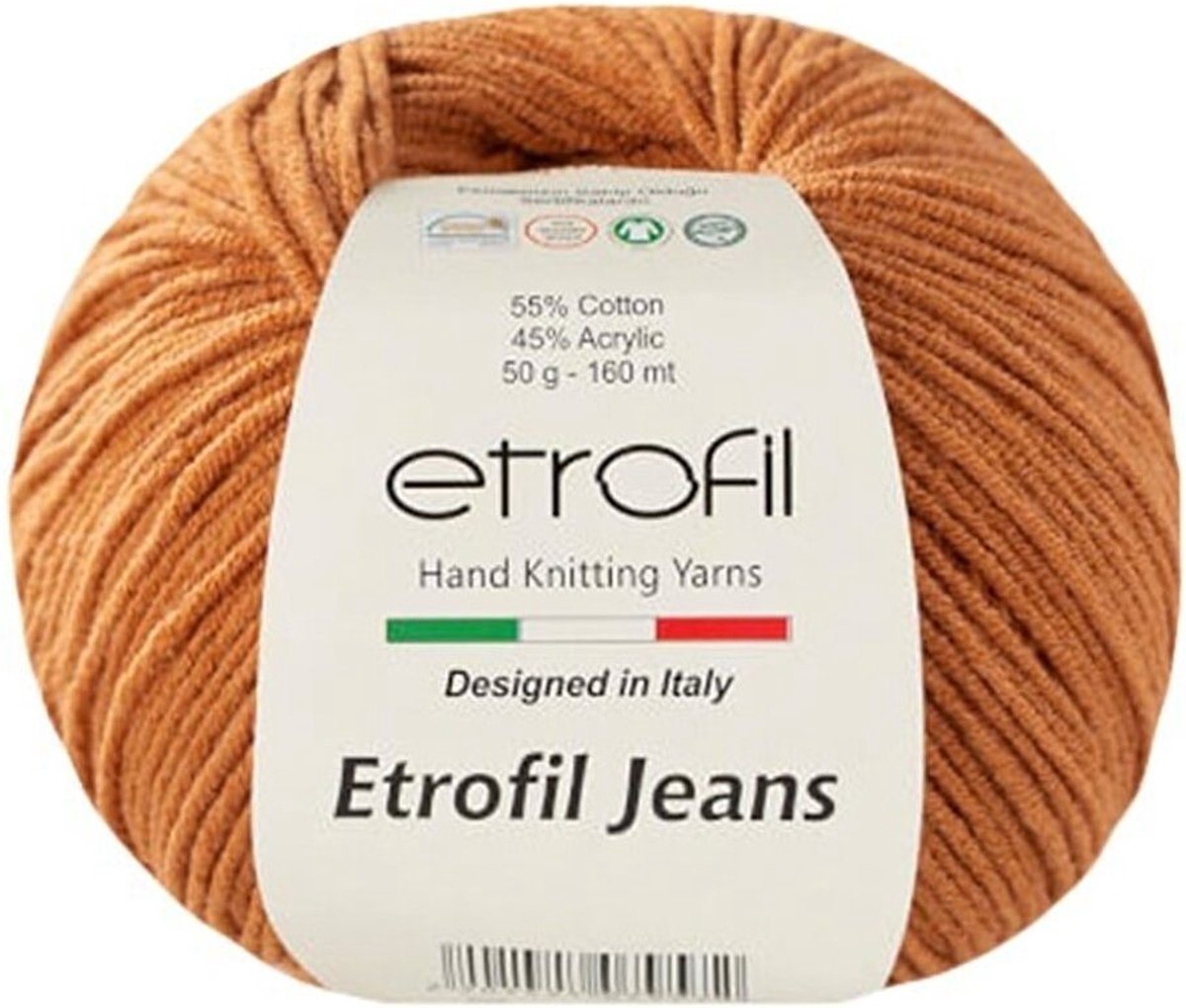 ETROFİL-Haak Garen-Brei Garen-55% Katoen 45% Acryl-Terracotta