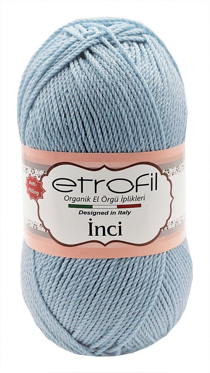 Etrofil Parel 100% Premium anti-pilling acryl-Ice Blauw