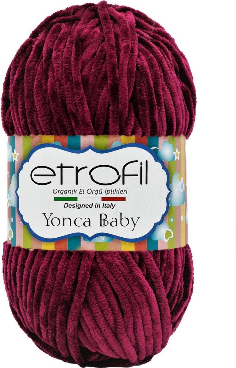 Etrofil Yonca velvet - Aubergine - 4 mm - Breien - Haken - Weven
