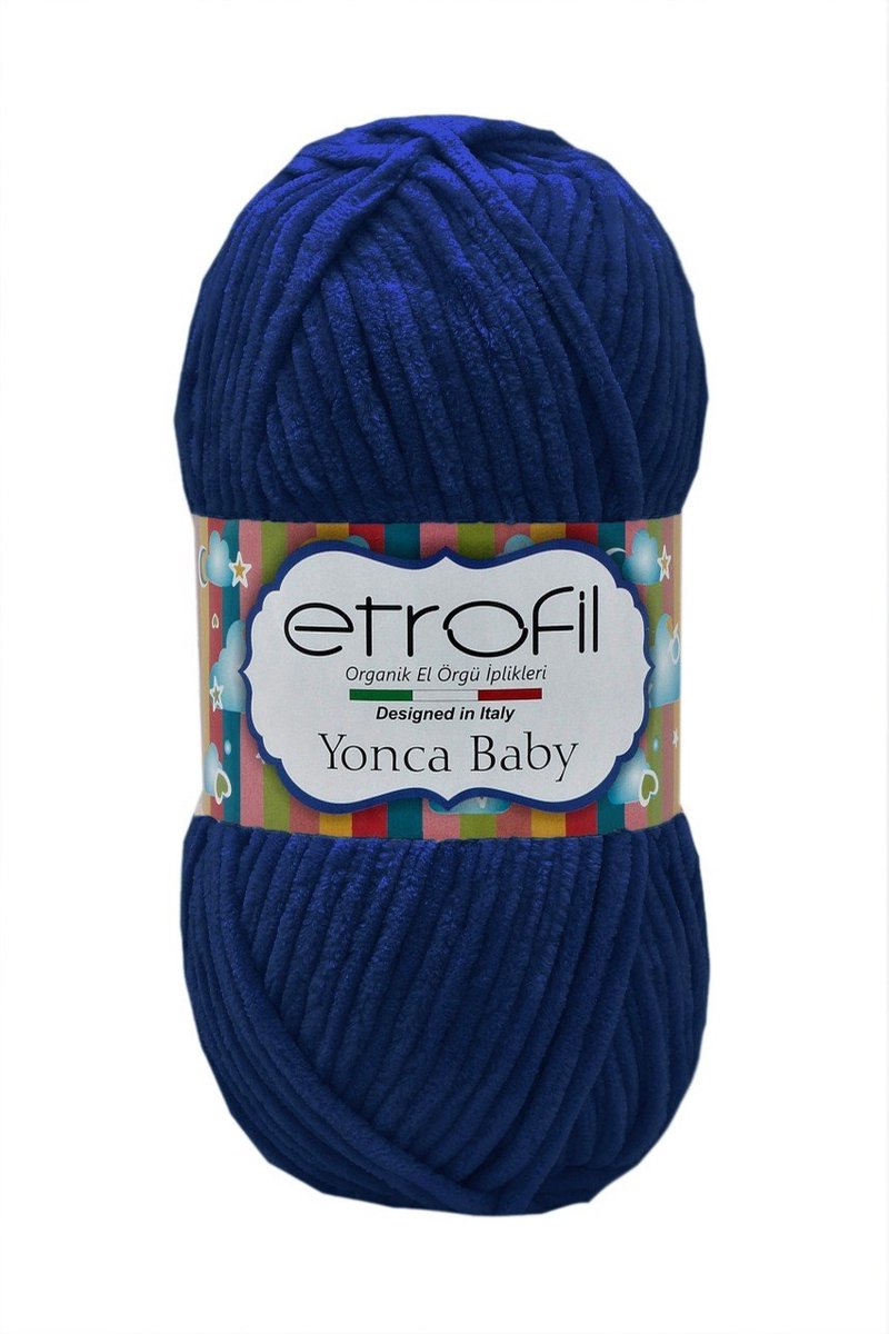 Etrofil Yonca velvet - Dark Blue - 4 mm - Breien - Haken - Weven