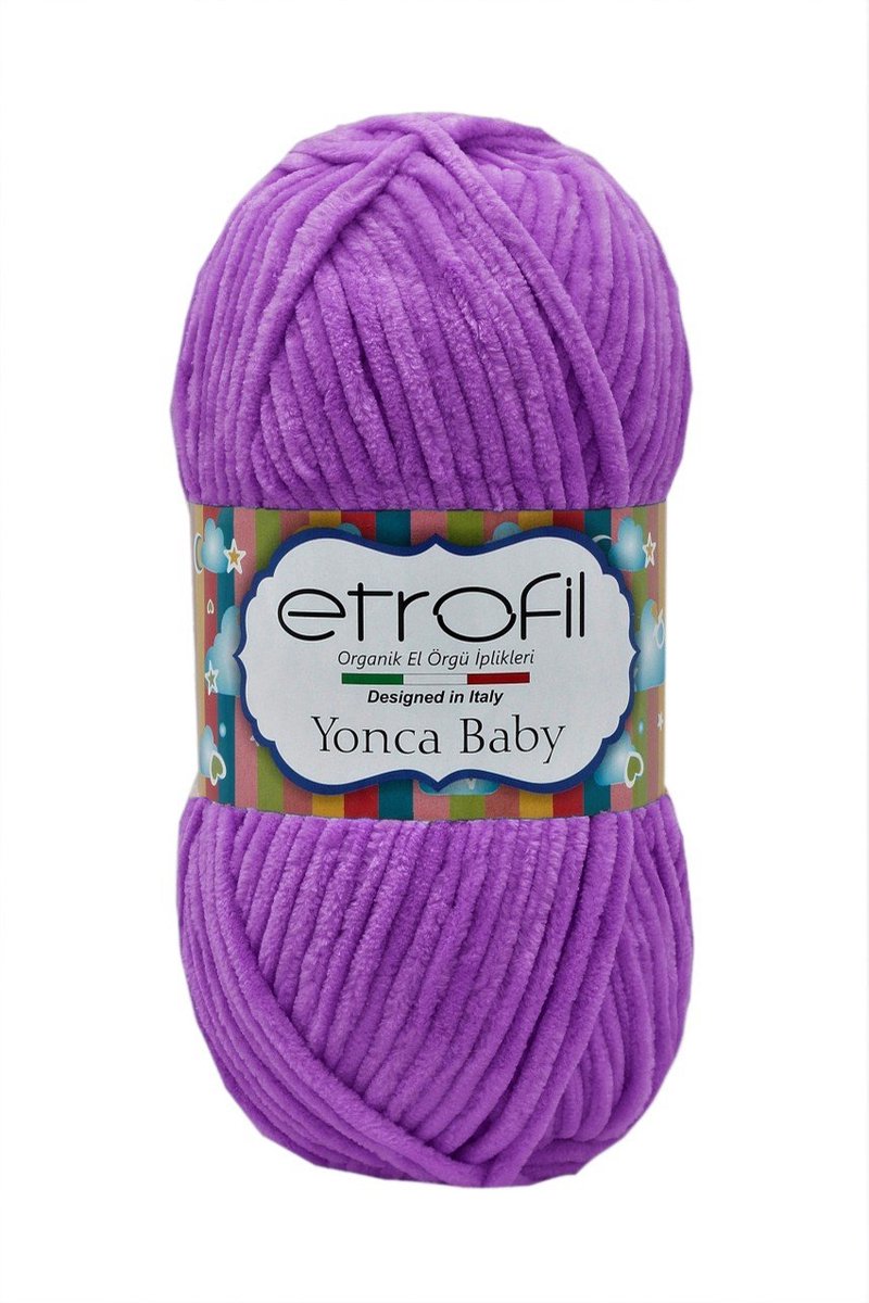 Etrofil Yonca velvet - Dark Purple - 4 mm - Breien - Haken - Weven