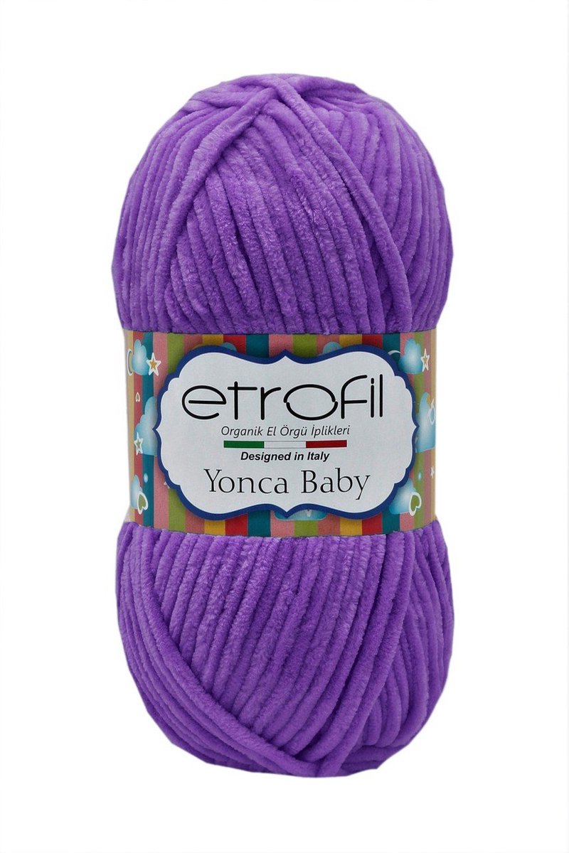 Etrofil Yonca velvet - Purple - 4 mm - Breien - Haken - Weven