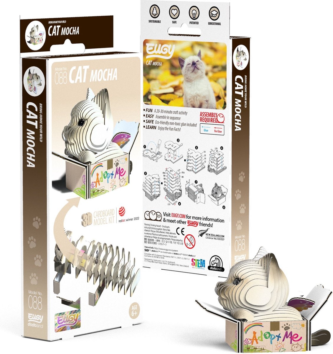EUGY 3D - Katten - Mocha