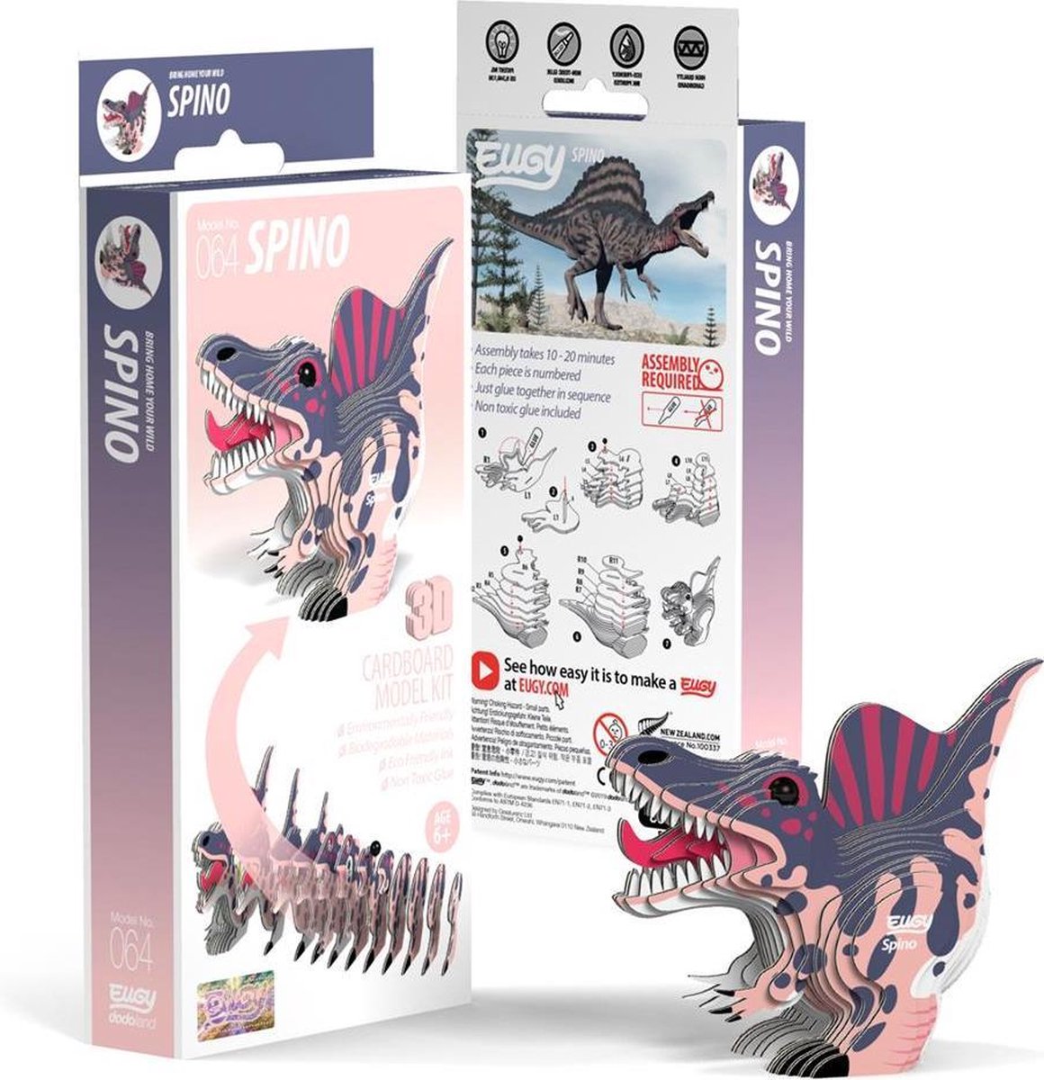 Eugy 3D Model: PREHISTORIE  / SPINOSAURUS 8,3x3,7x7,3cm, in karton, in box, 6+