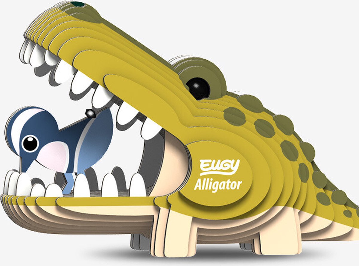 Eugy 3D Model: WILD DIER / ALLIGATOR 8,6x3,8x5,3cm, in karton, in box, 6+
