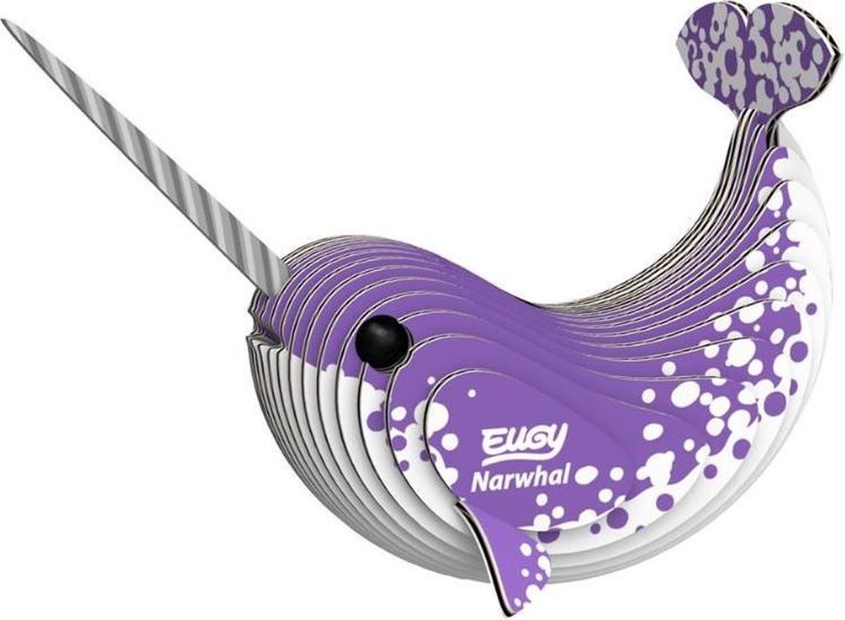 Eugy 3d-puzzel Narwal 11 X 7 Cm Karton Paar 24-delig