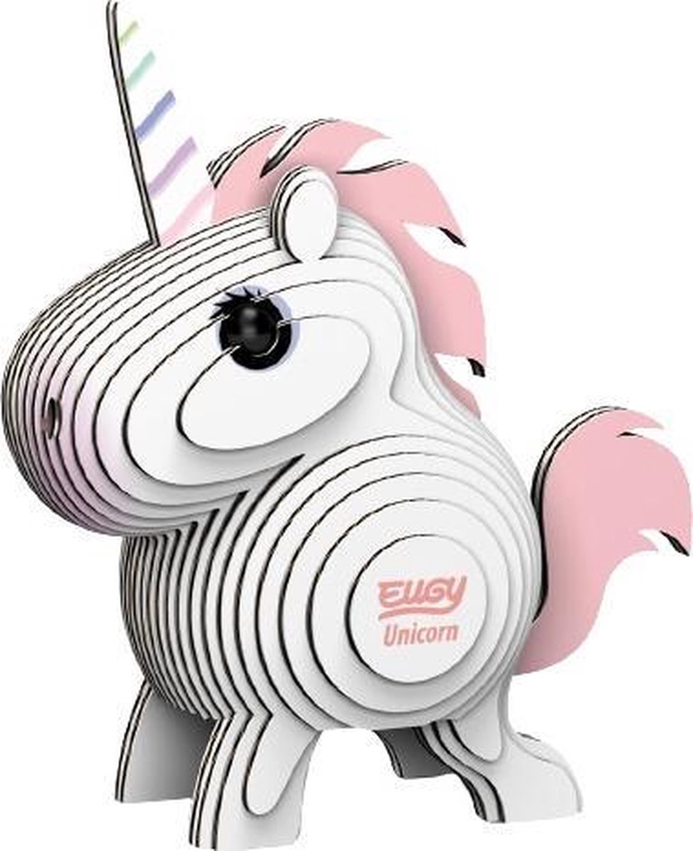 Eugy Maak Je Eigen Unicorn Junior 8 X 7,1 Cm Karton Wit/roze