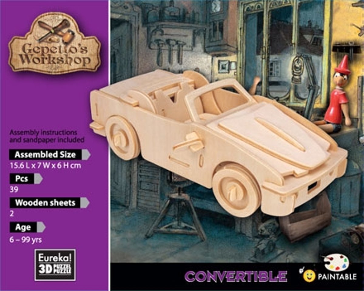 Eureka 3D Puzzel Gepettos Cabrio - Multiplex