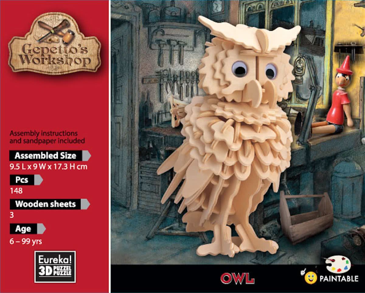 Gepettos Owl - 3D puzzel