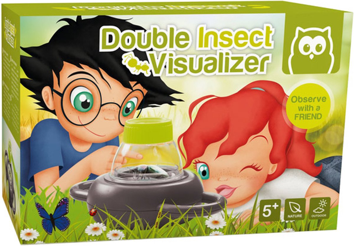 Eurekakids Insectenkijker - Bug Viewer met Vergrootglas - Twee Zoomlenzen - Insectenpotje met Pincet en Nepspin