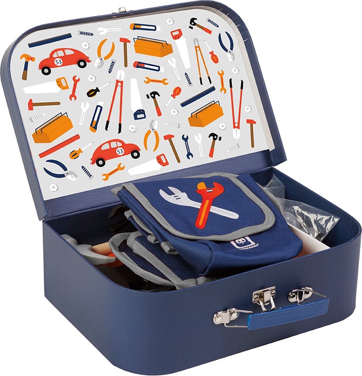   Speelgoed Gereedschapskoffer - Klusriem met Accessoires in Stijlvolle Koffer - 26 Delig