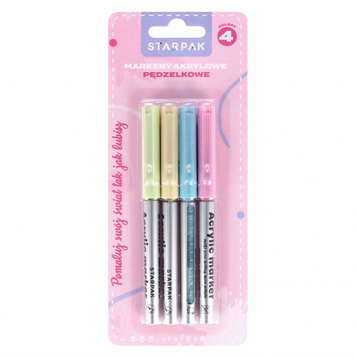 Acryl Stiften Pastel, 4st.