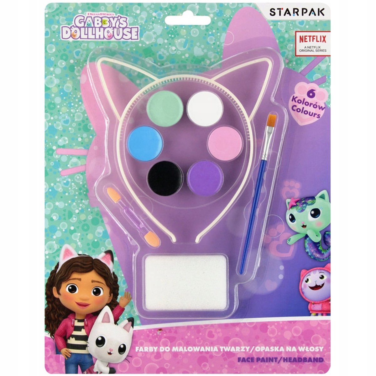 Starpak Schminkset Gabbys Dollhouse - 6 Kleuren & Accessoires
