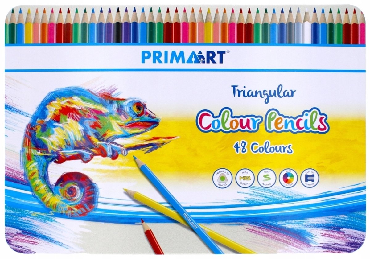 Prima Art Driehoekige Kleurpotloden 48 Kleuren
