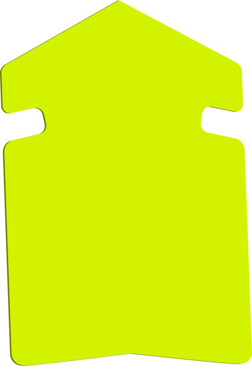 Reclame Kaart Pijl - Prijskaart - Groot A4 - Geel - Pak 25 Stuks - Fluo Geel - Karton - Papier