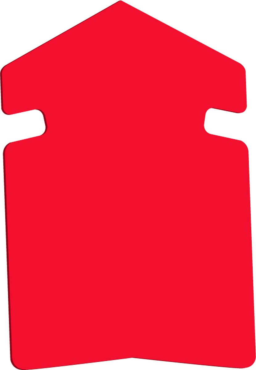 Reclame Kaart Pijl - Prijskaart - Rood - Pak 25 Stuks - Fluo Rood - Karton - Papier