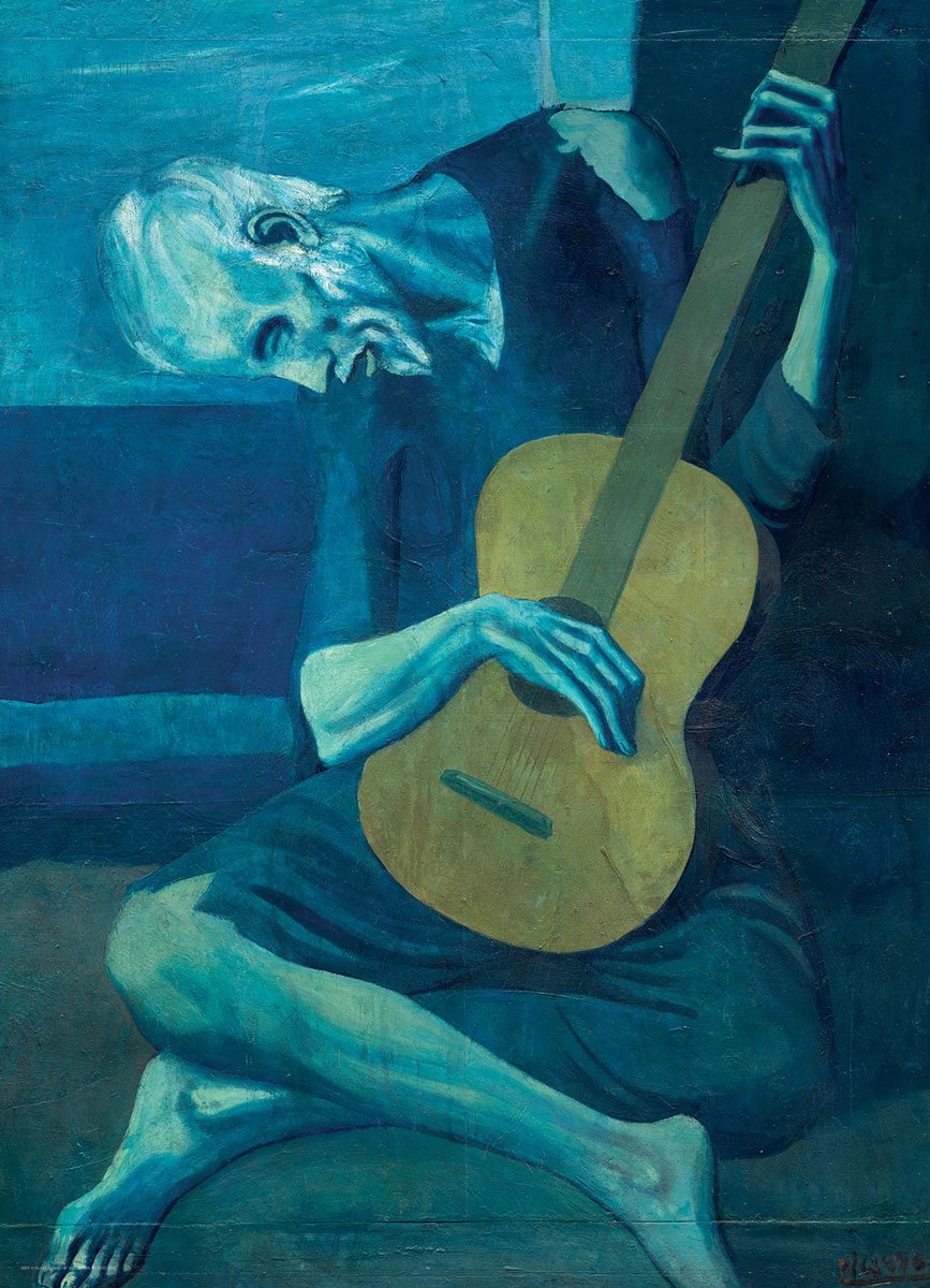 Eurografiek De oude gitarist - Pablo Picasso (1000)