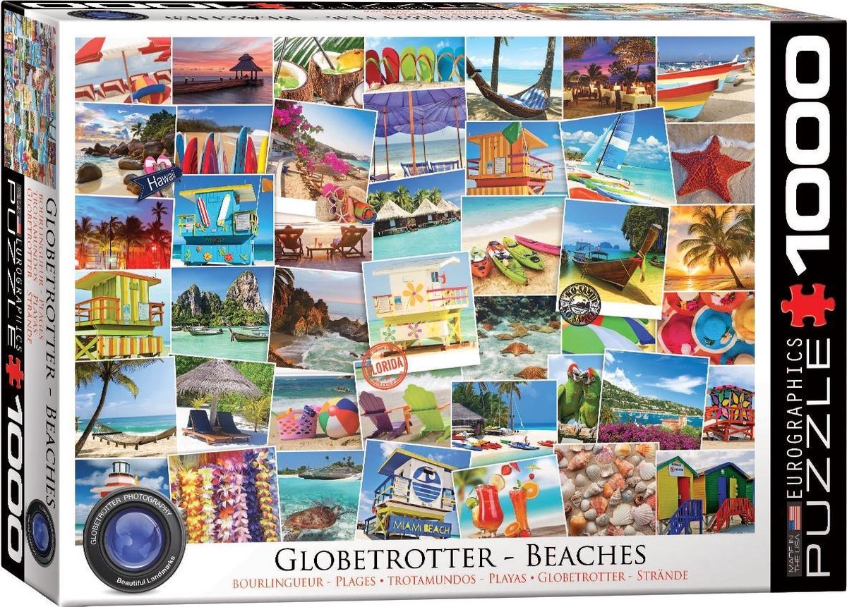 Eurographics Globetrotter Beaches 1000pcs Legpuzzel 1000 stuk(s)