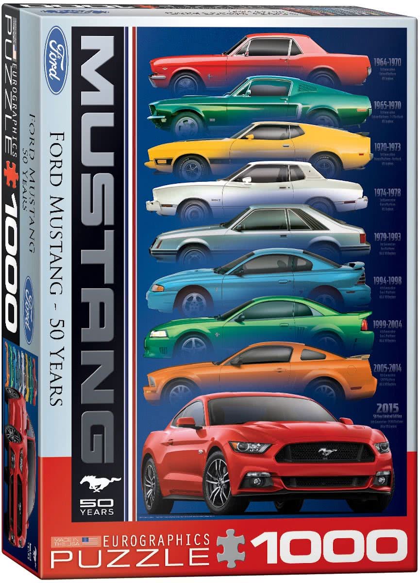Eurographics legpuzzel - 50 jaar Ford Mustang - 1000 stukjes