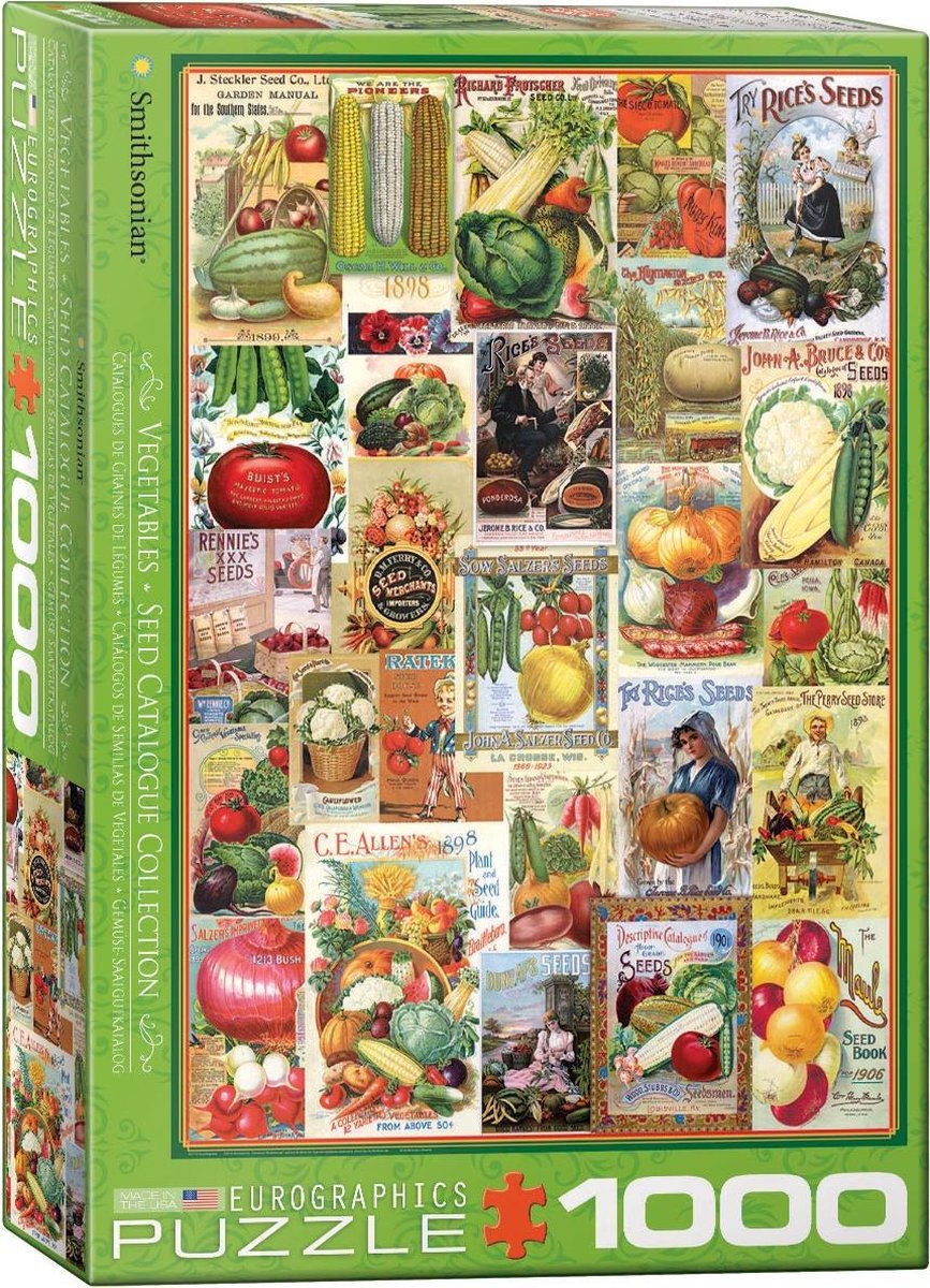 Eurographics puzzel Vegetable Seed Catalog Covers - 1000 stukjes