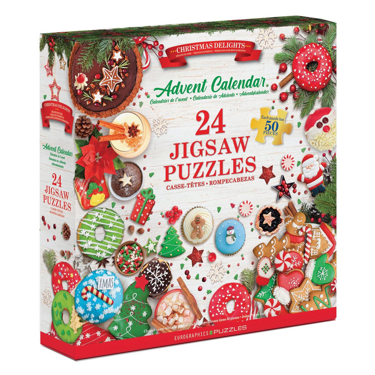 Eurographics puzzel adventskalender kerst - 24 puzzels - 50 stukjes.