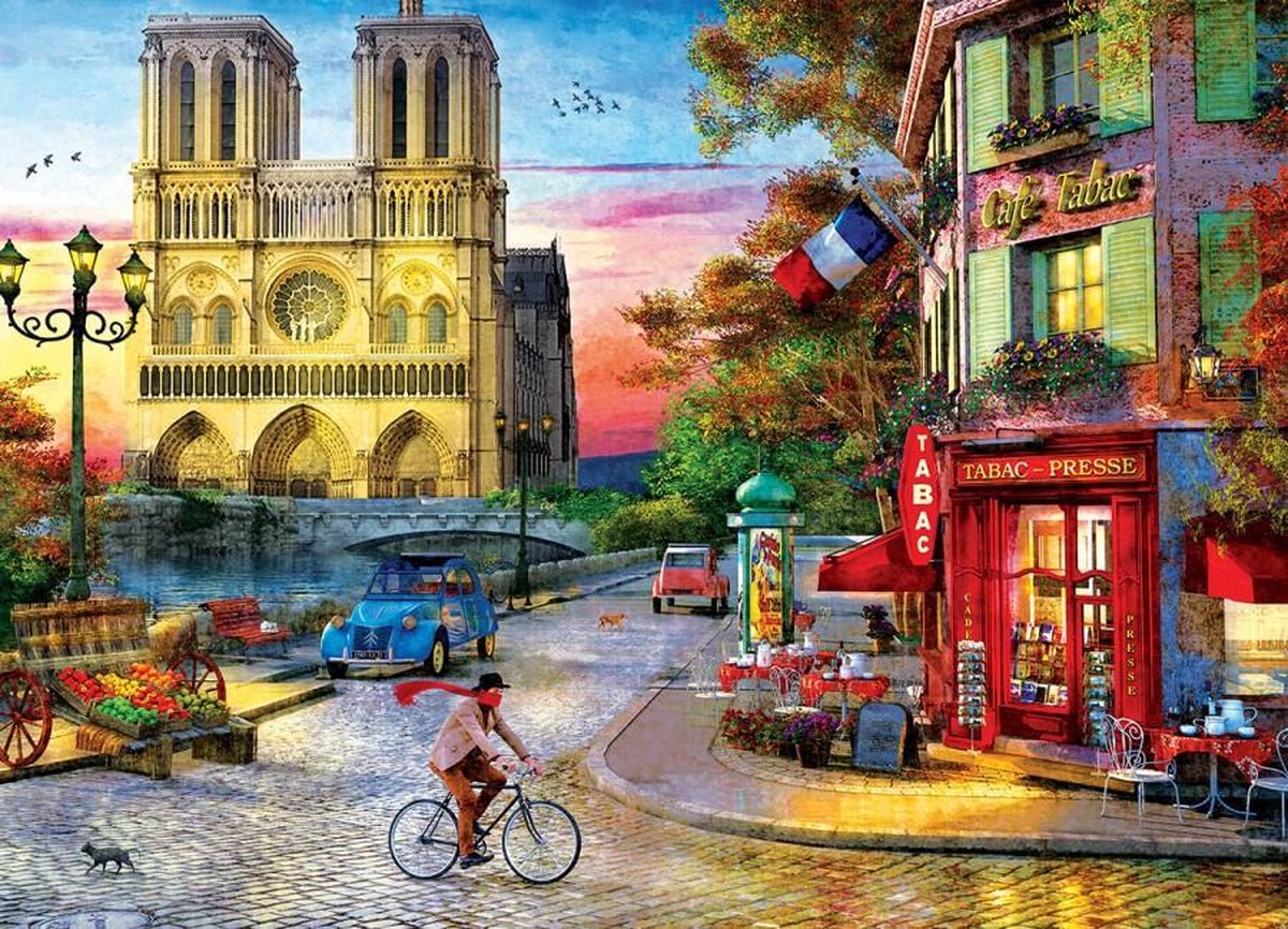 Puzzel 1000 stukjes - Notre Dame Sunset - Dominic Davison