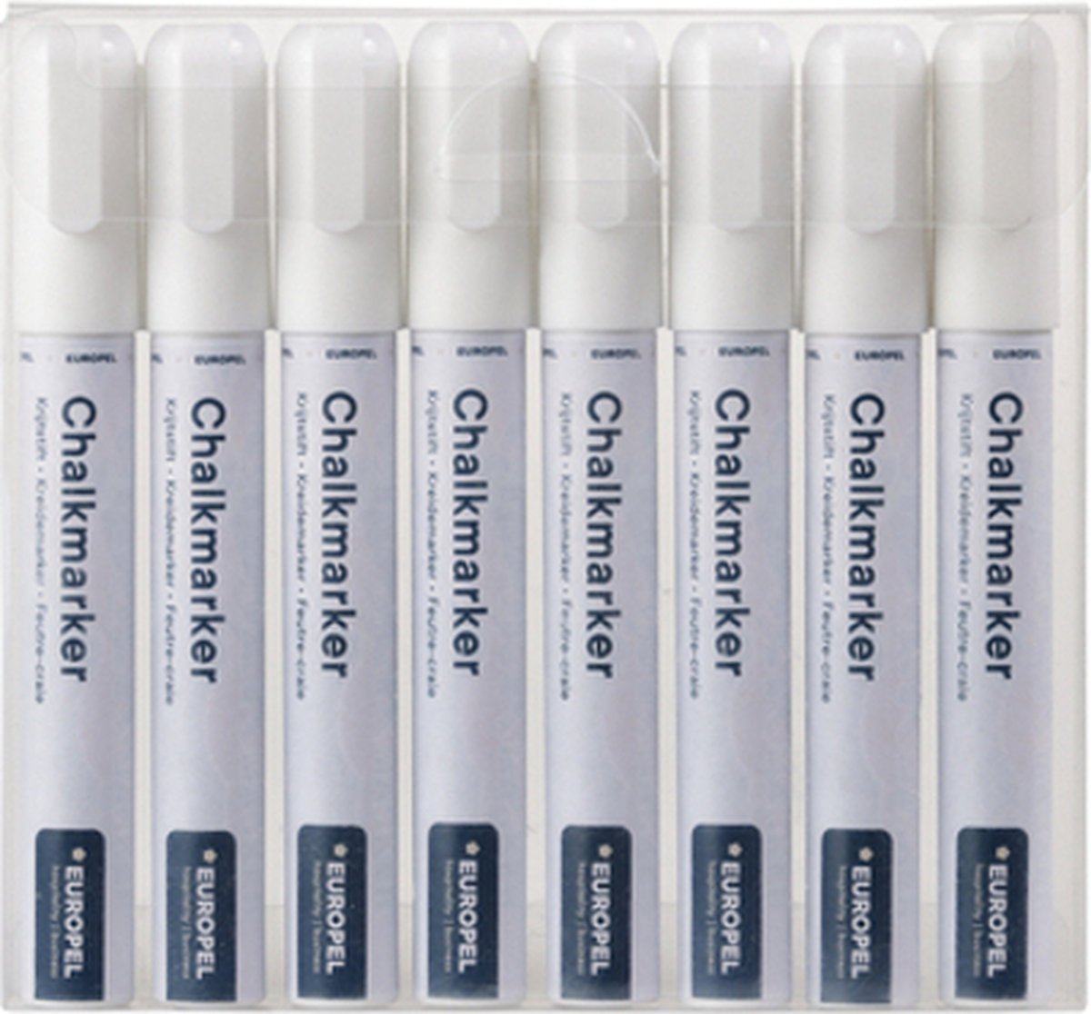 Krijtstift Europel 6mm wit etui 8 stuks